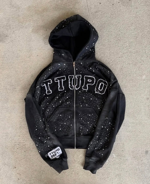 05 rhinestones hoodie
